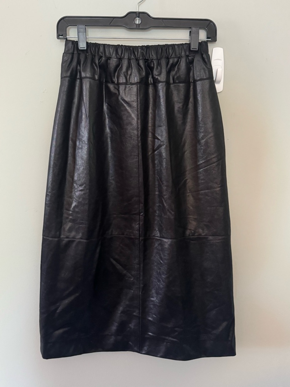 Vintage Regal 80’s 90’s Faux Leather Edgy Grunge Midi Straight Skirt - Size 10